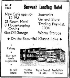 Burwash Landing Hotel, Alaska Highway, 1957